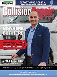 cover of Collision Repair Magazine featuring Roydon Pelletier